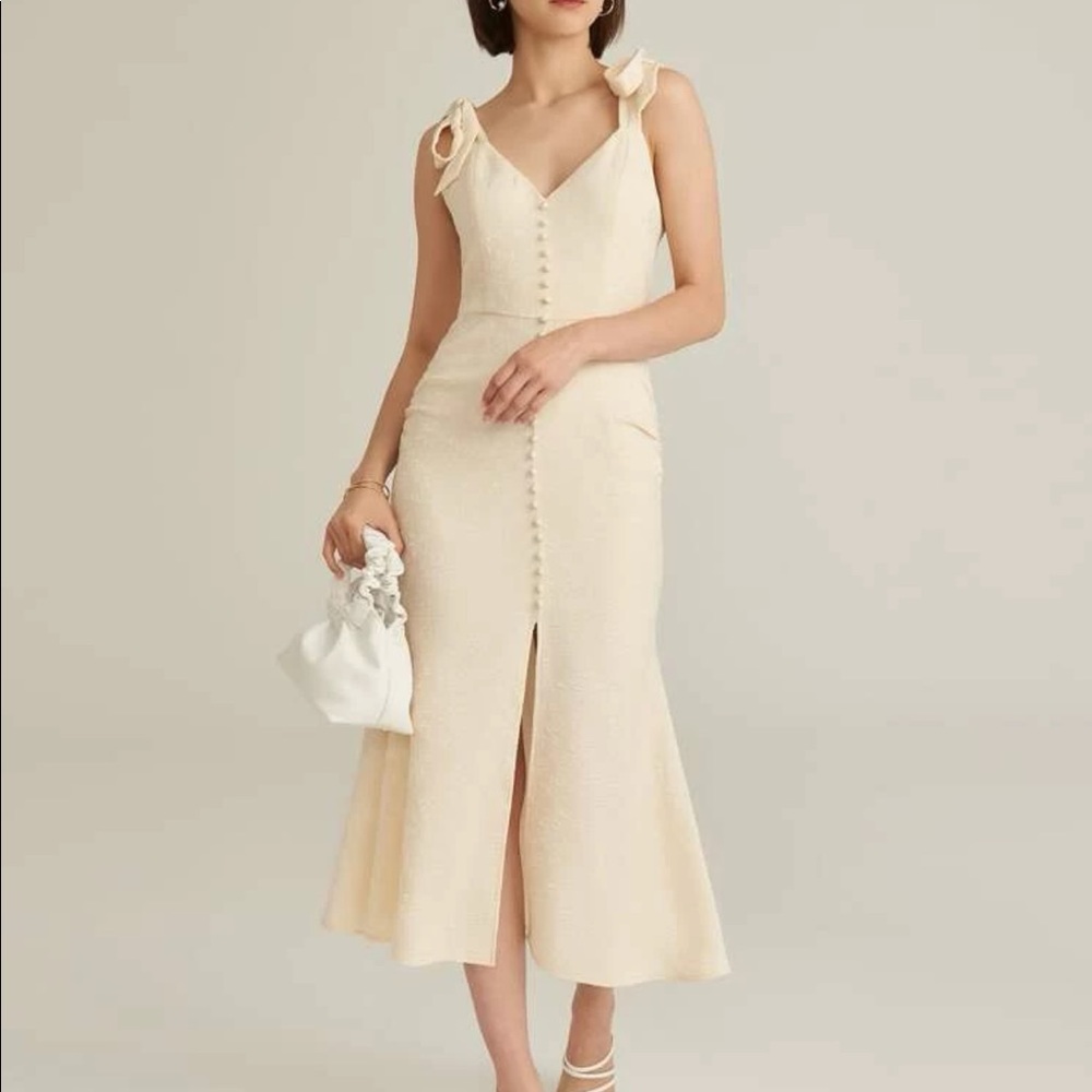 Ivory midi dress